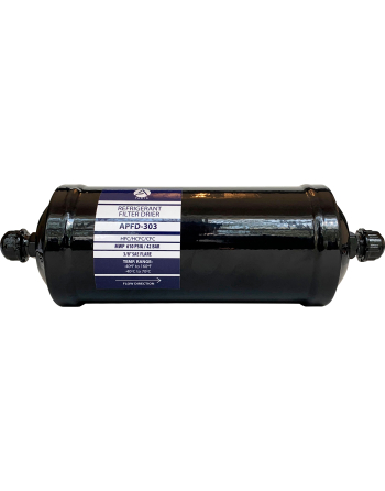 Appli Parts liquid line refrigerant ac filter dryer hvac refrigeration 303 3/8 in SAE Flare connection universal unidirectional 10-1/2 in long 3-1/4 in wide APFD-303

