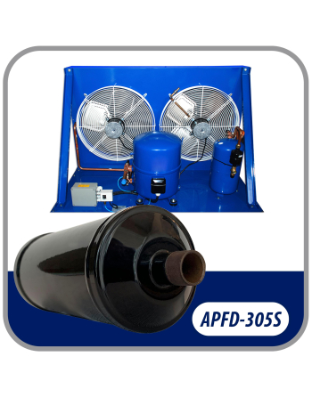 Appli Parts liquid line refrigerant ac filter dryer hvac refrigeration 305S 5/8 in ODF Sweat connection universal unidirectional 10 in long 3-1/4 in wide APFD-305S
