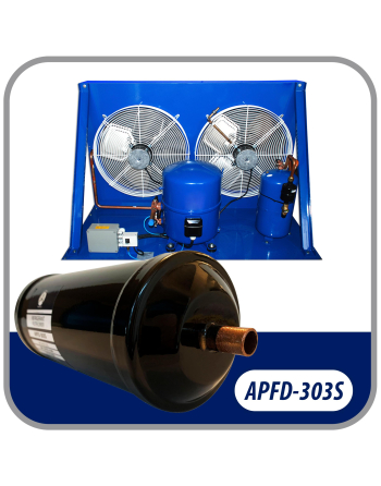 Appli Parts liquid line refrigerant ac filter dryer hvac refrigeration 303S 3/8 in ODF Sweat connection universal unidirectional 9 in long 3 in wide APFD-303S
