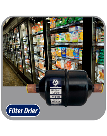 Appli Parts liquid line refrigerant ac filter dryer hvac refrigeration 165S 5/8 in ODF Sweat connection universal unidirectional 6 in long 3 in wide APFD-165S

