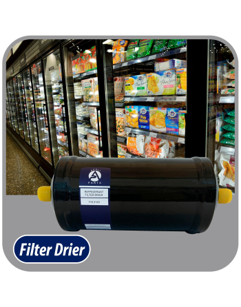 Appli Parts liquid line refrigerant ac filter dryer hvac refrigeration 414S 1/2 in ODF Sweat connection universal unidirectional 9-1/2 in long 3-1/2 in wide APFD-414S