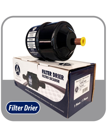 Appli Parts liquid line refrigerant ac filter dryer hvac refrigeration 163S 3/8 in ODF Sweat connection universal unidirectional 7 in long 3 in wide APFD-163S
