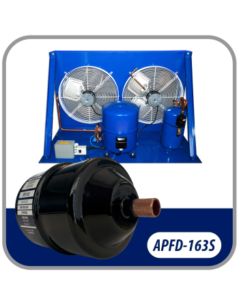 Appli Parts liquid line refrigerant ac filter dryer hvac refrigeration 163S 3/8 in ODF Sweat connection universal unidirectional 7 in long 3 in wide APFD-163S
