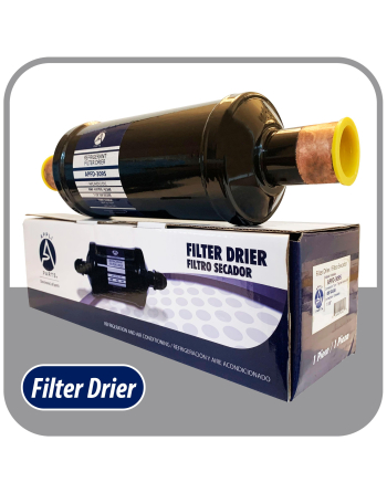Appli Parts liquid line refrigerant ac filter dryer hvac refrigeration 309S 1-1/8 in ODF Sweat connection universal unidirectional 11 in long 3 in wide APFD-309S

