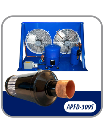 Appli Parts liquid line refrigerant ac filter dryer hvac refrigeration 309S 1-1/8 in ODF Sweat connection universal unidirectional 11 in long 3 in wide APFD-309S

