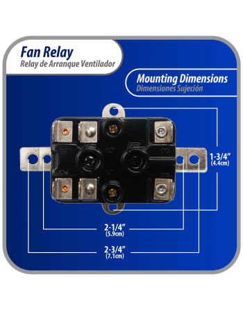 90-380 Appli Parts Heavy Duty Switching Fan Relay 24 VAC Coil SP Normally Open an SP Normally Closed AC and heating Furnace blower relay Universal fit multi position bracket APFR-380
