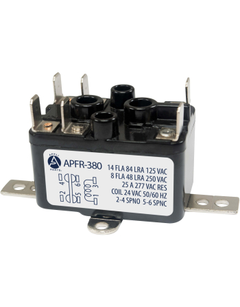 90-380 Appli Parts Heavy Duty Switching Fan Relay 24 VAC Coil SP Normally Open an SP Normally Closed AC and heating Furnace blower relay Universal fit multi position bracket APFR-380
