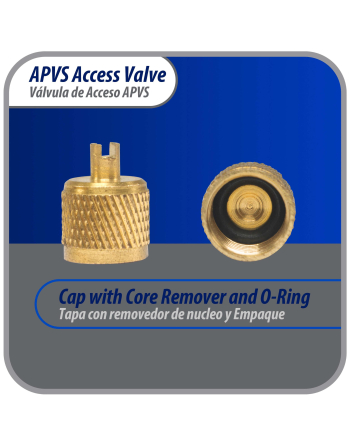 Appli Parts Access Schrader Valve 1/4 SAE x 1/4 OD x 2 inch Copper Stem with Valve Core and Cap with gasket and core remover for AC and refrigeration systems APVS-14142