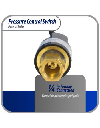Appli Parts Pressure control switch Hi Open 550 psi Close 450 psi 39-3/8in cable SPST 1/4in female connection Automatic Reset universal air conditioning applications APPS-550450