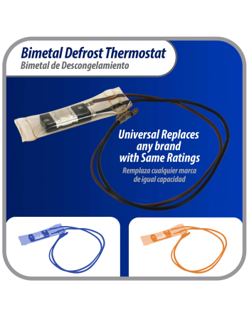 Appli Parts Bimetal Thermostat Asian Type 2 Wire Open 55F and Close 32F, with brown and black wires, Model APBT-S2013 Reference BIM-2013 / Thermodisc