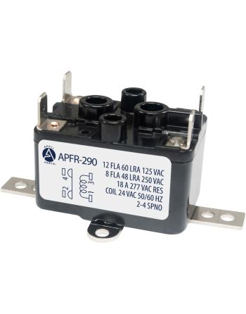 90-290 Appli Parts Heavy Duty Switching Fan Relay 24 VAC Coil SPST Normally Open AC and heating Furnace blower relay Universal fit multi position bracket APFR-290