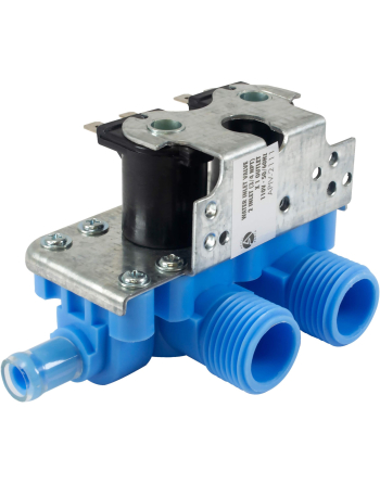 WH13X81 Appli Parts inlet water valve for washing machine 2 x 3/4 NPT Inlet 1 x 1/2 Outlet 110-120V 50/60Hz Universal replacement for General Electric and other brands APIV-2111