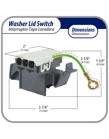 8318084 Appli Parts Washing Machine Lid Switch Compatible with Whirlpool and Others AP3180933 PS886960 WP8318084 AP6012742 ES8084 PS11745957 TJ90ES8084