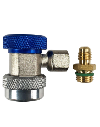 Appli Parts Quick Coupler for Automotive A/C Charging and Service R-134 Low Blue 1/4 in Bronze Adapter APQC-134L