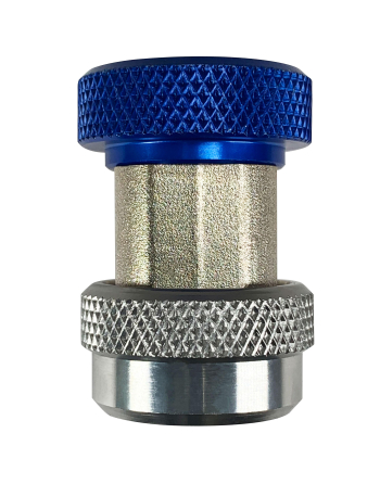 Appli Parts Quick Coupler for Automotive A/C Charging and Service R-134 Low Blue 1/4 in Bronze Adapter APQC-134L