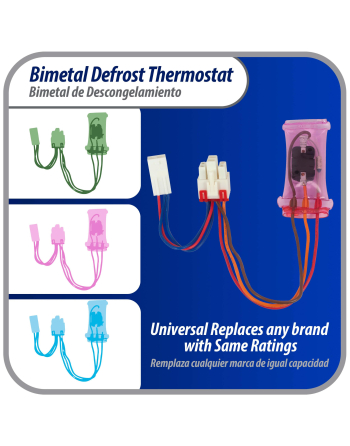 Appli Parts Bimetal Thermostat Asian Type 3 Wire Open 54F Close 23F Fuse 162F Orange / Red / Brown, Model APBT-S2008FP Reference BIM-2008 / Thermodisc