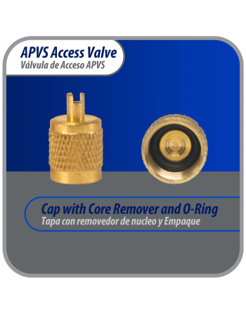 Appli Parts Access Schrader Valve 1/4 SAE x 3/16 OD x 2 inch Copper Stem with Valve Core and Cap with gasket and core remover for AC and refrigeration systems APVS-143162