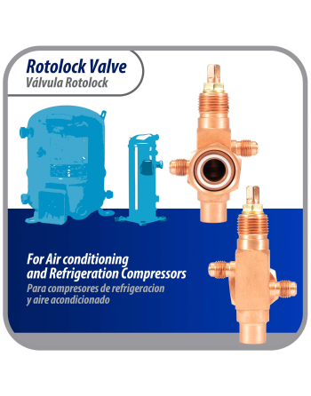 Appli Parts Rotolock Valve V06 1 in x 1/2 in ODF solder connection Universal replacement valve will work for refrigeration and air conditioning systems APRV-VA06
