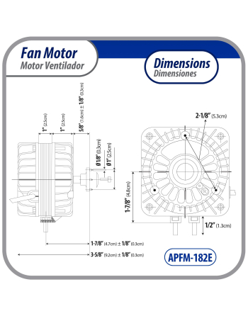 Appli Parts refrigeration condenser motor 18W 220V 50/60Hz 0.5A 1300rpm includes base and 10in aluminum Fan Blade CCW shaft end Universal fit APFM-182E