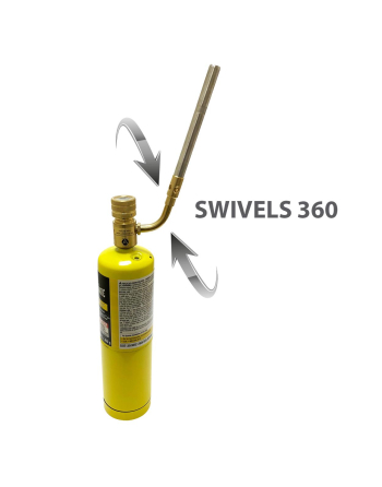 Appli Parts APHT-1S Single Burner Hand Torch with Starter Lighter for Soldering Brazing with Mapp or Propane Fuel Swivel Tip for uses in plumbing refrigeration air conditioning and more