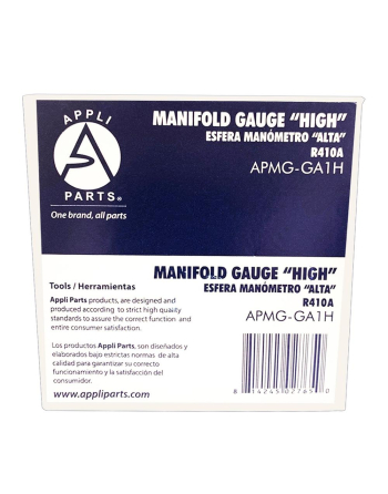 Appli Parts Replacement Manifold Gauge for High Side R410 Pressure Scales KPa psi Temperature Scales Fahrenheit and Celsius 1/4in SAE APMG-GA1H