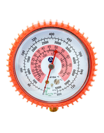 Appli Parts Replacement Manifold Gauge for High Side R410 Pressure Scales KPa psi Temperature Scales Fahrenheit and Celsius 1/4in SAE APMG-GA1H