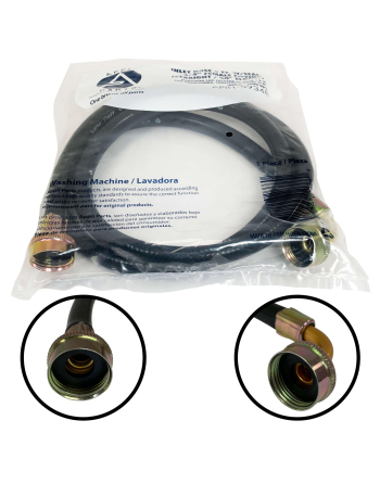 Appli Parts Washing Machine Inlet Hose 5 feet (1.5 meter) with 2 Seal or Rubbers, with 3/4 inch Female Fitting (Straight / 90 Degree Elbow) model APIH-5934E
