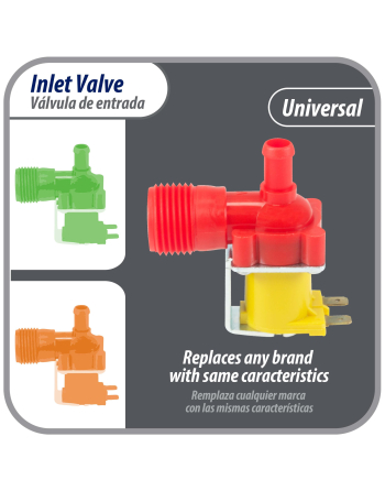 Appli Parts Single Water Inlet Solenoid Valve for Refrigerators and Ice Makers 0.95a 110-120v 50/60hz APVI-1111