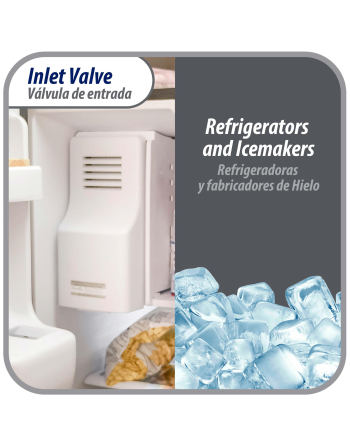 Appli Parts Single Water Inlet Solenoid Valve for Refrigerators and Ice Makers 0.95a 110-120v 50/60hz APVI-1111