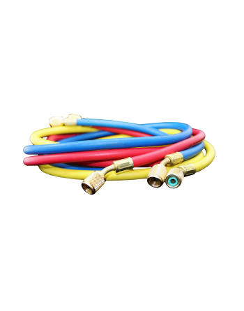 Appli Parts Refrigerant hoses for use with HVAC Manifold gauges 60in Long 1/4in SAE for R22/R134 600-3000psi for Charging servicing refrigeration systems APMG-H60630
