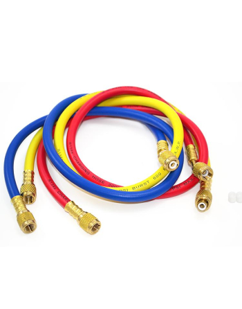 Appli Parts Refrigerant hoses for use with HVAC Manifold gauges 60in Long 1/4in SAE for R22/R134 600-3000psi for Charging servicing refrigeration systems APMG-H60630