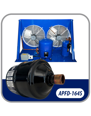 Appli Parts liquid line refrigerant ac filter dryer hvac refrigeration 164S 1/2 in ODF Sweat connection universal unidirectional 7 in long 3 in wide APFD-164S

