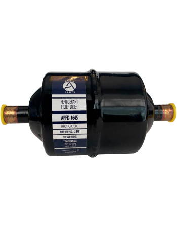 Appli Parts liquid line refrigerant ac filter dryer hvac refrigeration 164S 1/2 in ODF Sweat connection universal unidirectional 7 in long 3 in wide APFD-164S

