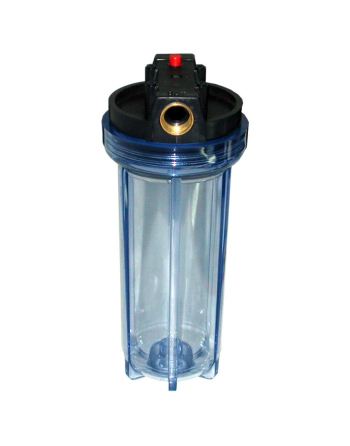 Appli Parts Water Filter 10 in clear with 3/4 female bronze connector APWF-10T