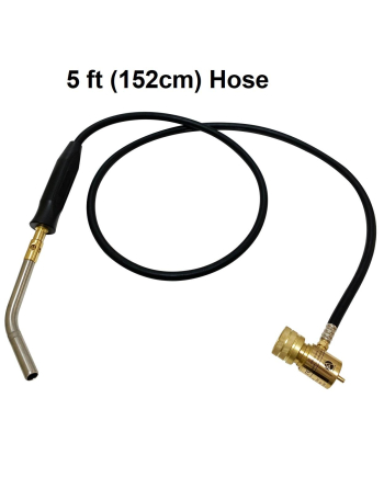 Appli Parts APHT-3W single burner hand torch with 5 ft hose and handle for soldering welding and brazing with map or propane fuel for HVAC and Plumbing 